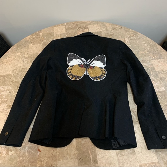 Hipchik Couture Blazer Jacket Sequin Butterfly Size XS/S Approx 2 4 17”x24” - Picture 14 of 16